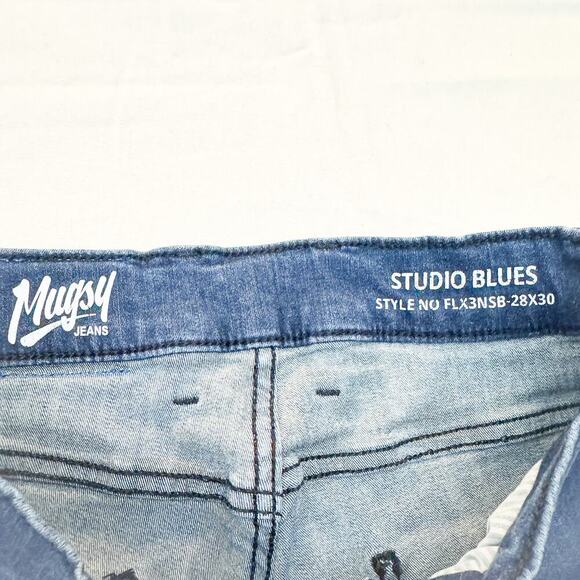 Mugsy Studio Blues FLX3NSB Dark Wash Skinny Denim Jeans Size 28 x 30 - Picture 6 of 8
